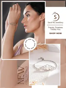 Saraf RS Jewellery Silver-Plated Cubic Zirconia Studded Wraparound Bracelet