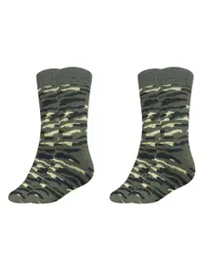 MUKHAKSH Pack Of 3 Patterned Calf-Length Socks