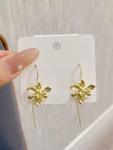 KRENOZ Gold-Plated Floral Hoops