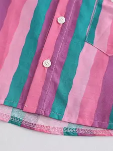 StyleCast x Revolte Boys Pure Cotton Printed T-shirt And Shirt With Shorts