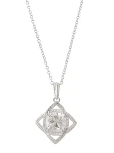 Studio Voylla Rhodium-Plated Geometric Pendants with Chains