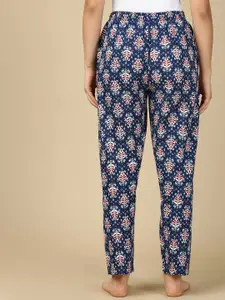 PYNK Women Printed Cotton Lounge Pants