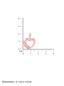 GIVA Rose Gold Plated 925 Silver All Hearts Pendant With Link Chain