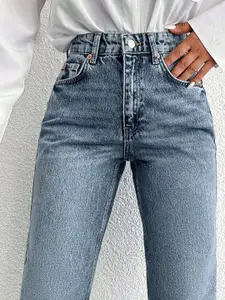 DressBerry Women Comfort Straight Fit High-Rise Light Fade Stretchable Jeans