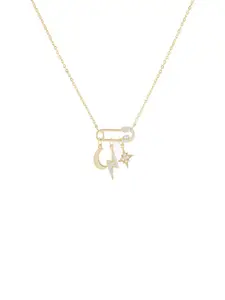 AQUASTREET 18K Gold Plated Waterproof & Anti-Tarnish Pendant Necklace