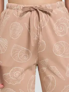 Dreamz by Pantaloons Printed Pure Cotton Straight-Leg Lounge Pants