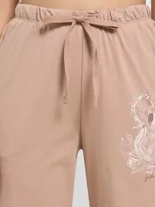 Dreamz by Pantaloons Printed Pure Cotton Straight-Leg Lounge Pants