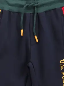 U.S. Polo Assn. Kids Boys Embroidered Regular Fit Joggers