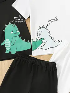 INCLUD Boys Pack Of 2 Printed T-shirt with Shorts