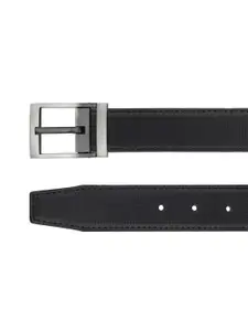 The Roadster Lifestyle Co Men Textured Pin Buckle Formal Belt