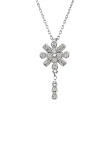 Studio Voylla Rhodium-Plated Geometric Pendants with Chains