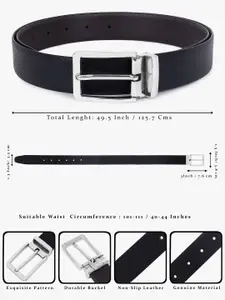 The Roadster Lifestyle Co. Men Textured Reversible Formal Belt