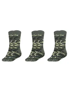 MUKHAKSH Men Pack of 6 Camouflage Printed Calf Length Socks