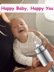 Adore Kids Prime Flow Single Wall 3 Stage Stainless Steel Feeding Bottle -220ml