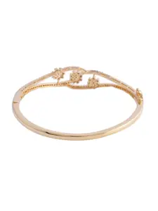 Voylla Elysian Vine Women Gold-Plated American Diamond-Studded Bangle-Style Bracelet
