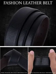 The Roadster Lifestyle Co Men Textured Reversible Buckle Formal Belt