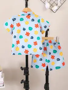 INCLUD Boys Printed T-shirt and Shirt with Shorts