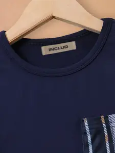 INCLUD Boys Checked T-shirt with Trousers