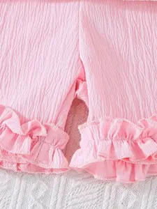 INCLUD Girls Embroidered Top with Shorts