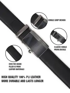 The Roadster Lifestyle Co Men Textured Formal Belts
