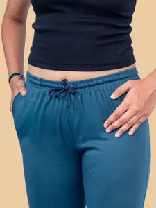 Kryptic Pack Of 2 Pure Cotton Mid-Rise Lounge Pants