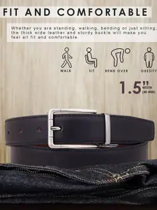 The Roadster Lifestyle Co Men Textured Formal Belts