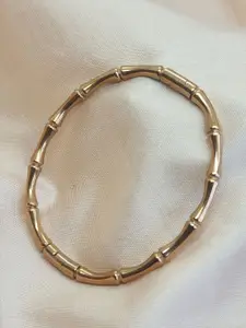 DressBerry Stainless Steel Rose Gold-Plated Cuff Bracelet