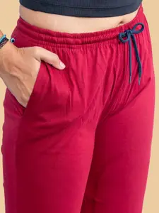 Kryptic Pack Of 2 100% Cotton Mid-Rise Lounge Pants