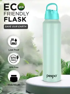 Pexpo Chico Sea Green Brand Logo Stainless Steel Single Wall Vacuum Water Bottle-750ml