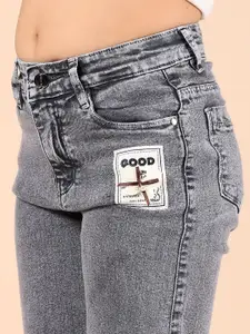 V-Mart Girls Regular Fit Mid-Rise Light Fade Jeans