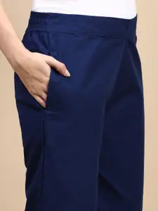 Kryptic Pack Of 2 Pure Cotton Mid-Rise Lounge Pants