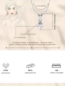 LeCalla Silver-Plated Contemporary Pendants with Chains