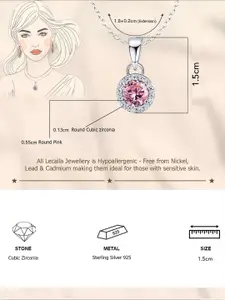 LeCalla Silver-Plated Circular Pendants with Chains