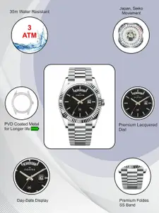 maxima Men Brass Dial & Stainless Steel Bracelet Style Straps Analogue Watch 69091CMGI