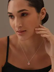 LeCalla Silver-Plated Circular Pendants with Chains