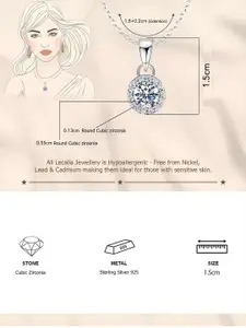 LeCalla Silver-Plated Circular Pendants with Chains