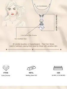 LeCalla Silver-Plated Contemporary Pendants with Chains