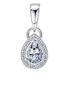 LeCalla Silver-Plated Teardrop Shaped Pendants with Chains