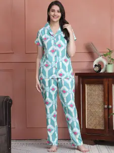 Boston Club Women Printed Night suit