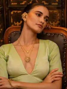 SHAYA Sterling Silver Gold-Plated Layered Necklace