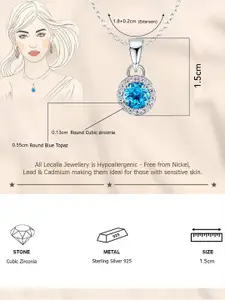 LeCalla Silver-Plated Circular Pendants with Chains