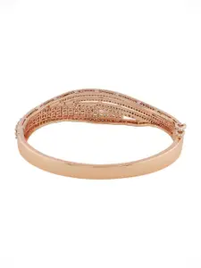 TEEJH Women Rose Gold-Plated Wraparound Bracelet