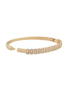 TEEJH Women Rose Gold-Plated Wraparound Bracelet