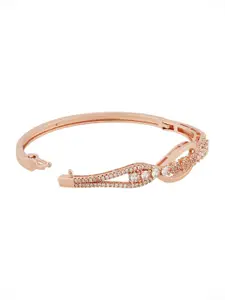 TEEJH Women Rose Gold-Plated Wraparound Bracelet