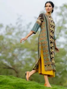 Anouk Women Ajarakh Printed Straight Kurta