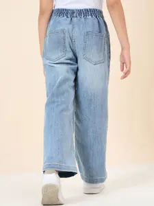 Stylo Bug Girls Relaxed Fit Mid-Rise Light Fade Stretchable Jeans