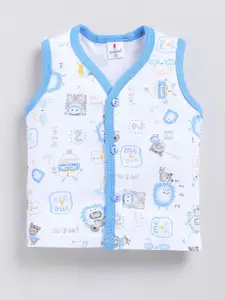 Annie Infant Boys Set Of 2 Cartoon Printed Pure Cotton T-shirt With Shorts