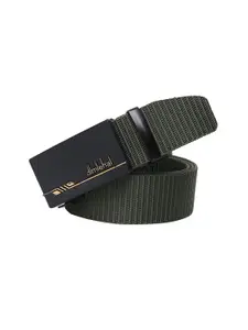 Provogue Men Textured Slider Buckle Belt