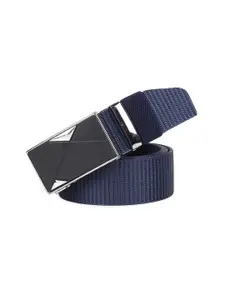 Provogue Men Textured Slider Buckle Belt