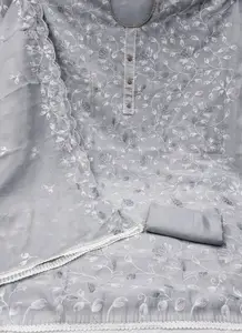 ASISA Floral Embroidered Thread Work Unstitched Dress Material